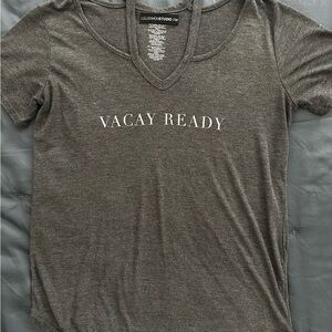 Women's Gray V-Neck Tee